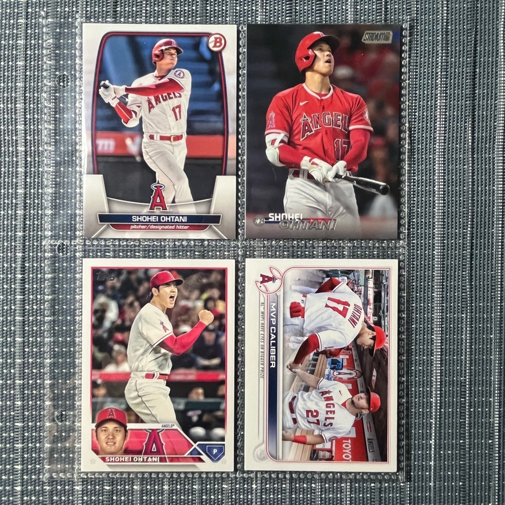 ⚾️ Shohei Ohtani #17 Dodgers MLB Baseball Trading Sports Cards, Set of 4 (Lot 1)